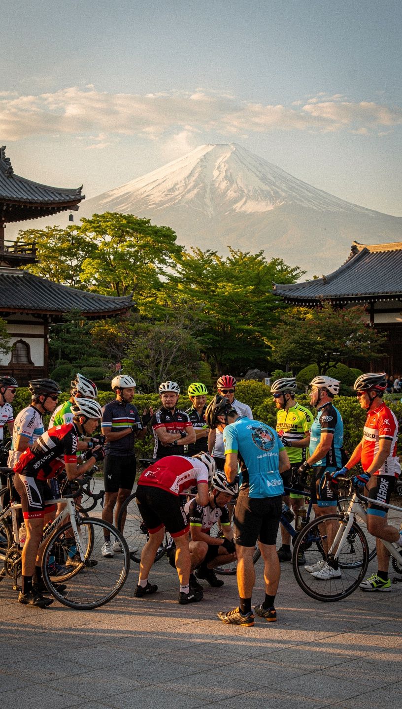 自転車のメンテナンス用具が整然と並んでいる作業台の写真