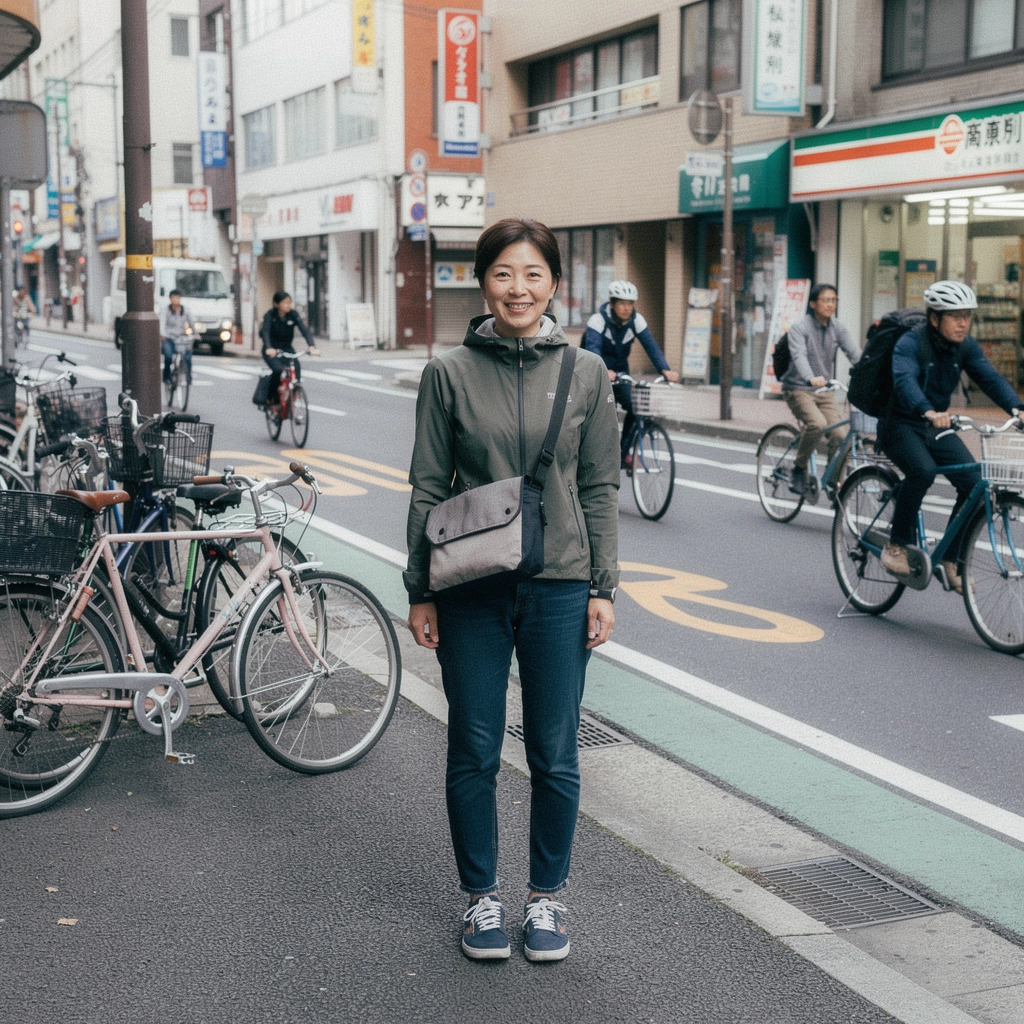 自転車のチェーンにオイルを注入している様子を示す画像